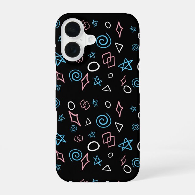 Transgender-Farben iPhone 16 Hülle (Rückseite)
