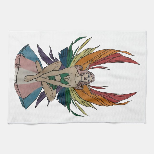 Transgender-Fee Geschirrtuch (Horizontal)