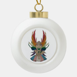Transgender-Fee Keramik Kugel-Ornament