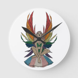 Transgender Fee Runde Wanduhr