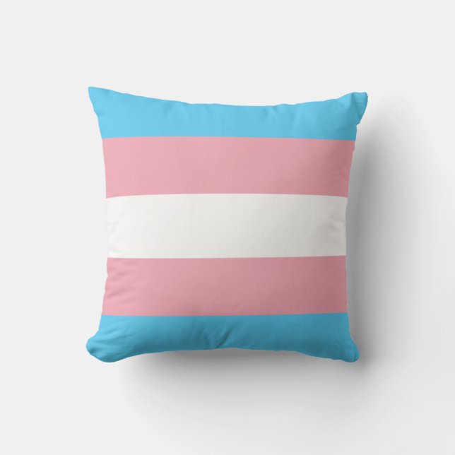 Transgender-Flag 16 x 16 Throw-Kissen Kissen (Vorderseite)