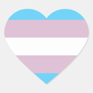 Transgender-Flag-Aufkleber (Herz) Herz-Aufkleber