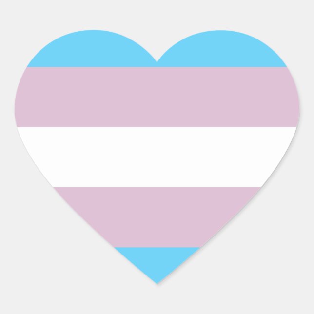 Transgender-Flag-Aufkleber (Herz) Herz-Aufkleber (Vorderseite)