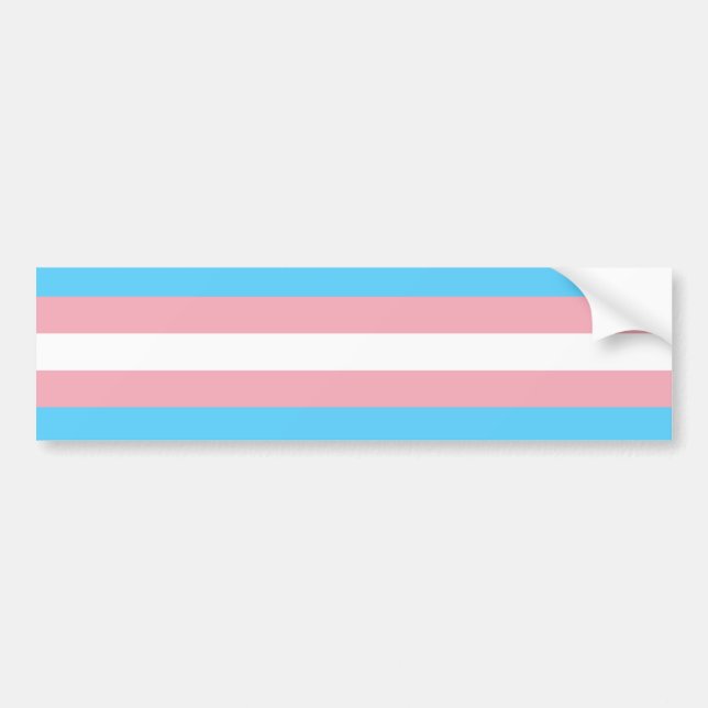 Transgender-Flag Autoaufkleber (Vorne)