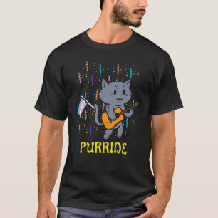 Transgender Flag Cat Purride Gitarre Trans Pride t T-Shirt