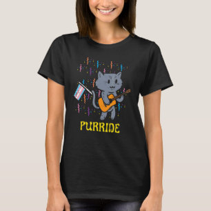Transgender Flag Cat Purride Gitarre Trans Pride t T-Shirt