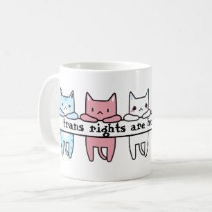 Transgender Flag Cat Trans Rights sind Menschenrec Kaffeetasse