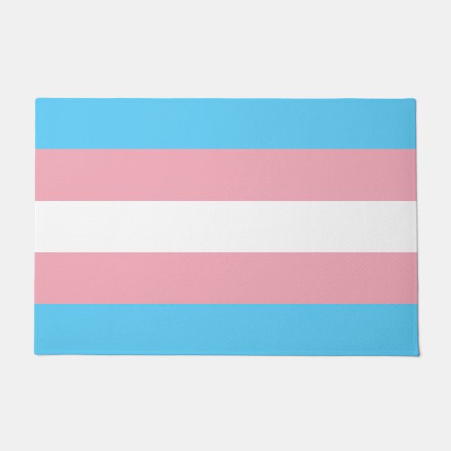Transgender Flag Doormat Fußmatte (Vorderseite)