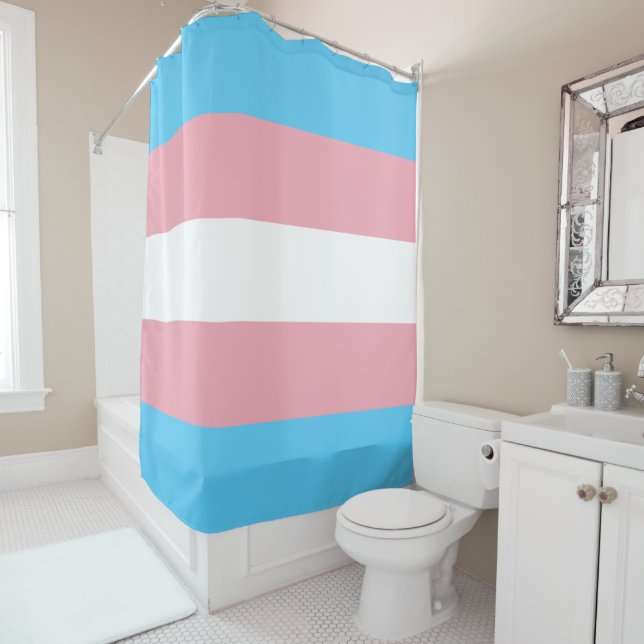 Transgender-Flag Duschvorhang (Beispiel)