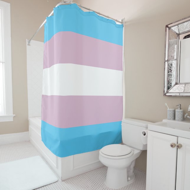 Transgender Flag Duschvorhang (Beispiel)