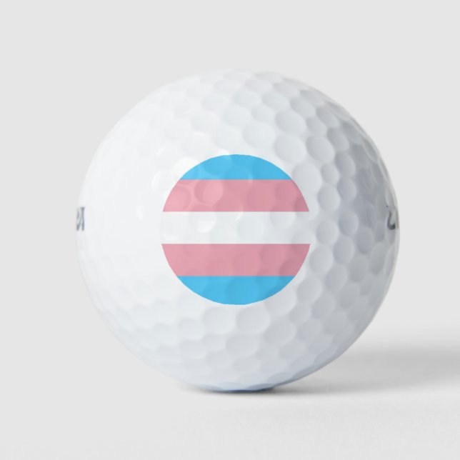 Transgender Flag Golfball (Vorderseite)