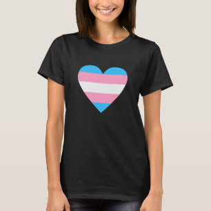 Transgender-Flag-Herz T-Shirt