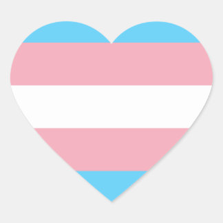 Transgender-Flag-Herzaufkleber Herz-Aufkleber