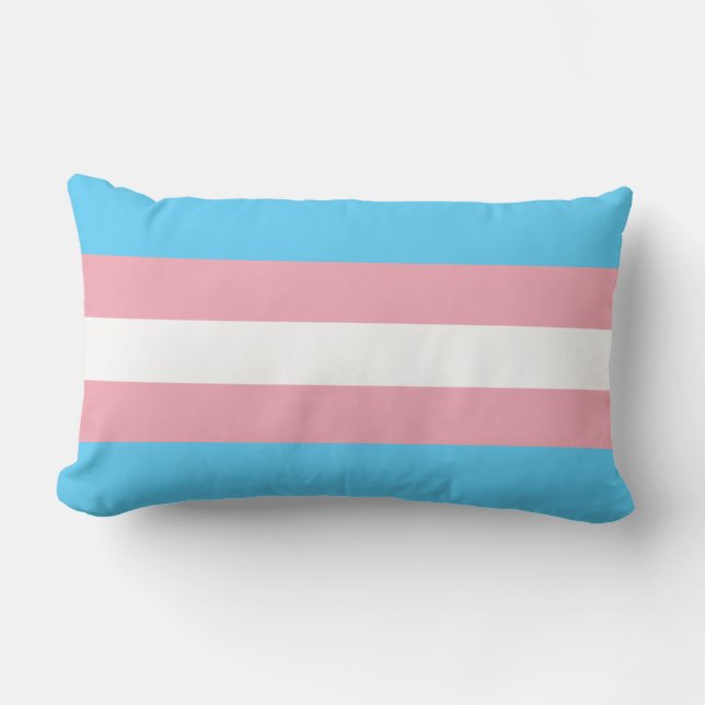 Transgender-Flag-Kopfkissen Lendenkissen (Vorderseite)