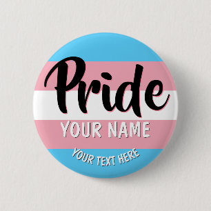 Transgender Flag LGBT Personalisiert Button