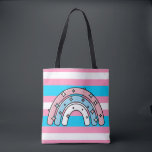 Transgender Flag | LGBTQIA Pink, Blue and White<br><div class="desc">Fun tote bag in light blue, pink and white to stand for the transgender flag colors.</div>