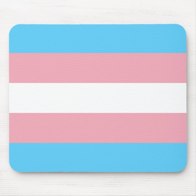 Transgender-Flag Mousepad (Vorne)
