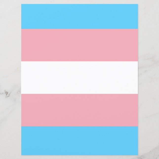 Transgender Flag Papier (Vorderseite)