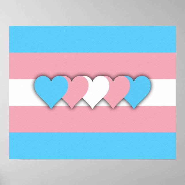 Transgender-Flag-Poster Poster (Vorne)