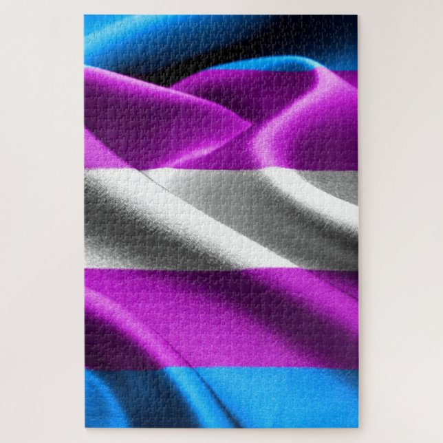 Transgender-Flag Puzzle (Vertikal)