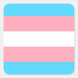Transgender-Flag Quadratischer Aufkleber