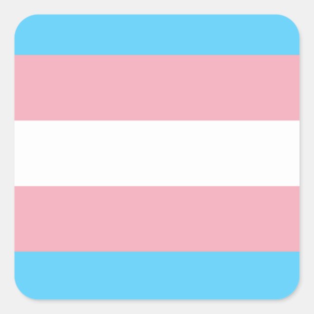 Transgender Flag Quadratischer Aufkleber (Vorderseite)