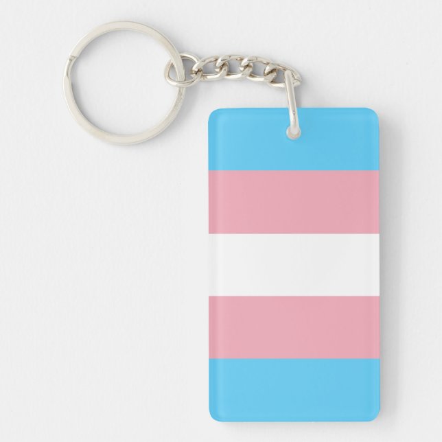 Transgender-Flag Schlüsselanhänger (Vorderseite)