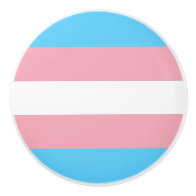 transgender Flag trans lgbt lgbtq schwul lesbian h Keramikknauf (Vorderseite)