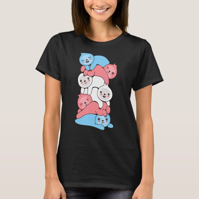 Transgender Flag Trans Pride Lgbtq Sloth T-Shirt (Vorderseite)