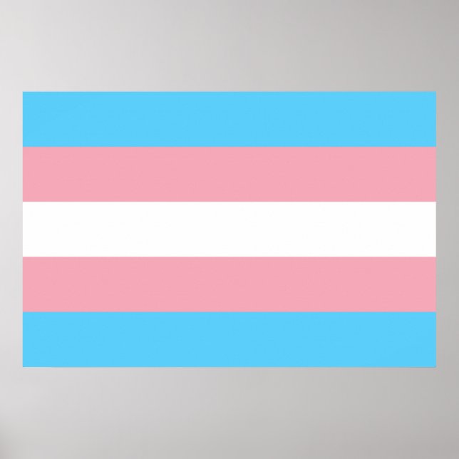 Transgender-Flag trans-prime LGBT-Symbol Homos Poster (Vorne)