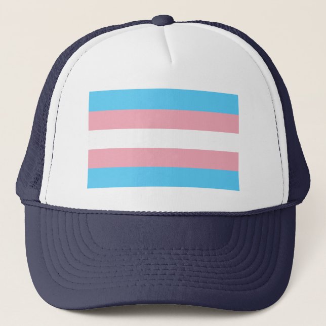 Transgender-Flag trans-prime LGBT-Symbol Homos Truckerkappe (Vorderseite)