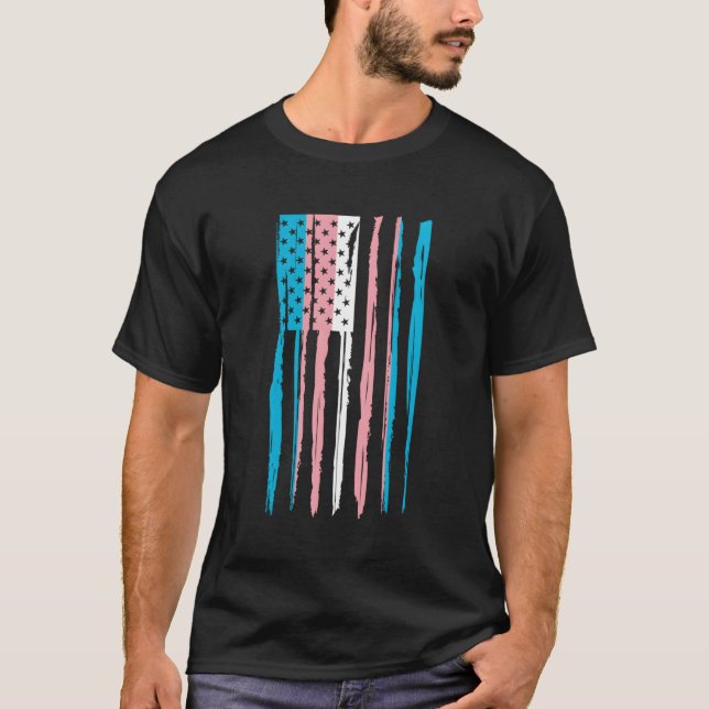 Transgender Flag Transgender T-Shirt (Vorderseite)