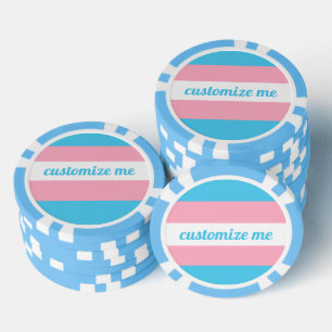 Transgender-Flagge angepasst Pokerchips