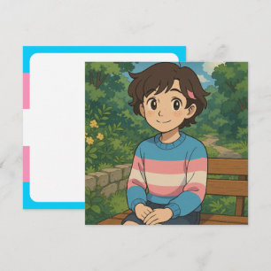 Transgender-Flagge Anime-Person LGBTQIA+