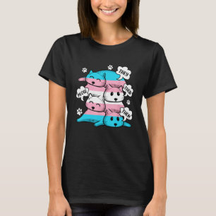 Transgender-Flagge, die sie haben, bedeuten Cat LG T-Shirt