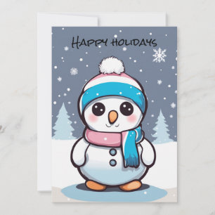 Transgender-Flagge farbiger Schneemann-Weihnachtsk Feiertagskarte