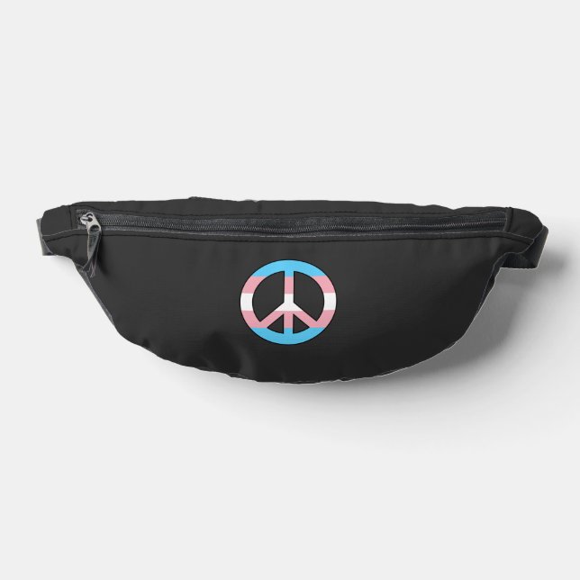 Transgender-Flagge Friedenszeichen  Bauchtasche (Ablage )