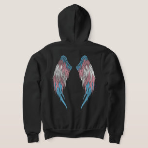 Transgender-Flagge - Halo - Flügel Hoodie