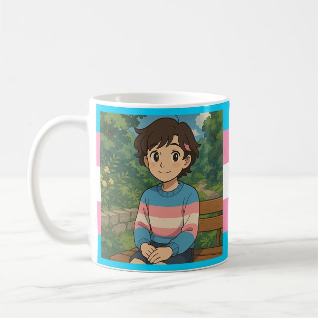 Transgender Flagge | LGBTQIA+  Kaffeetasse (Links)