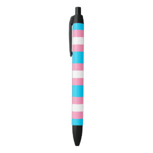 Transgender-Flagge LGBTQIA+ Pink, Blau und Weiß Kugelschreiber