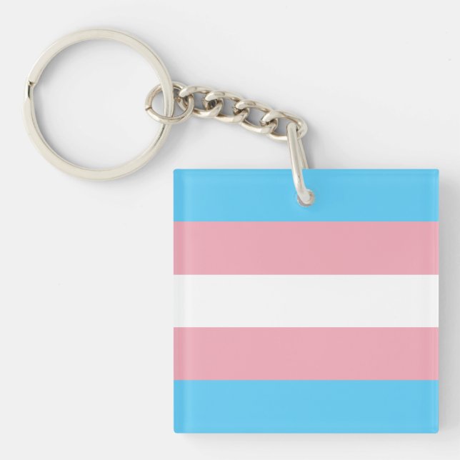 Transgender-Flagge Schlüsselanhänger (Vorderseite)