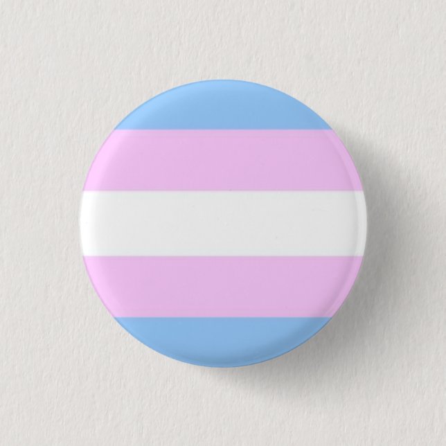 Transgender-Flaggen-Knopf Button (Vorderseite)