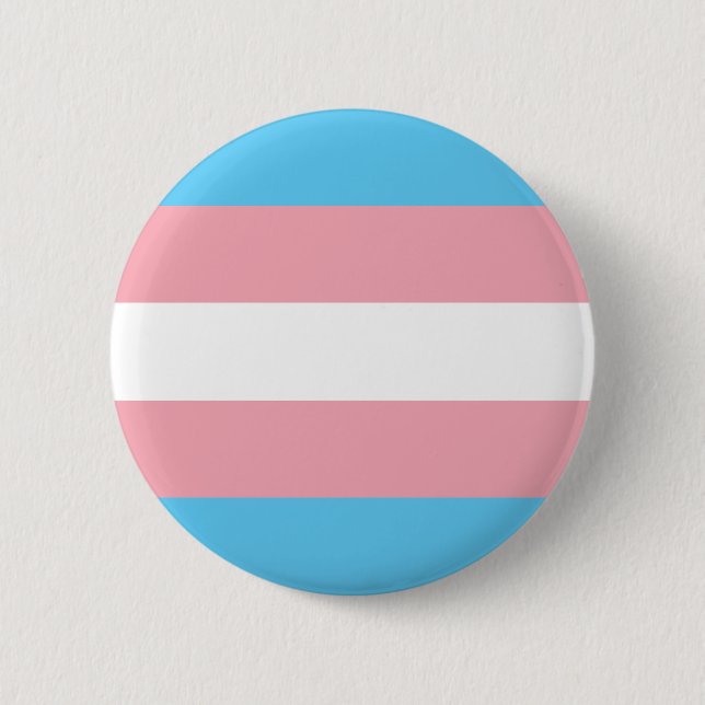 Transgender-Flaggen-Knopf - Button (Vorderseite)