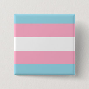 "Transgender-Flaggen-" Quadrat-Knopf Button
