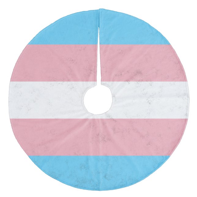 Transgender Fleece Weihnachtsbaumdecke (Vorderseite)