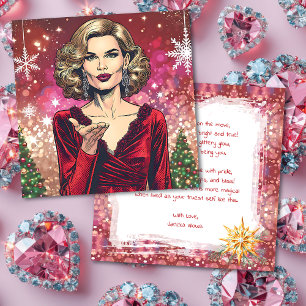 Transgender-Frau Festives Weihnachtsgedicht Feiertagskarte