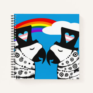 Transgender Gay Parrots Couple Notizbuch