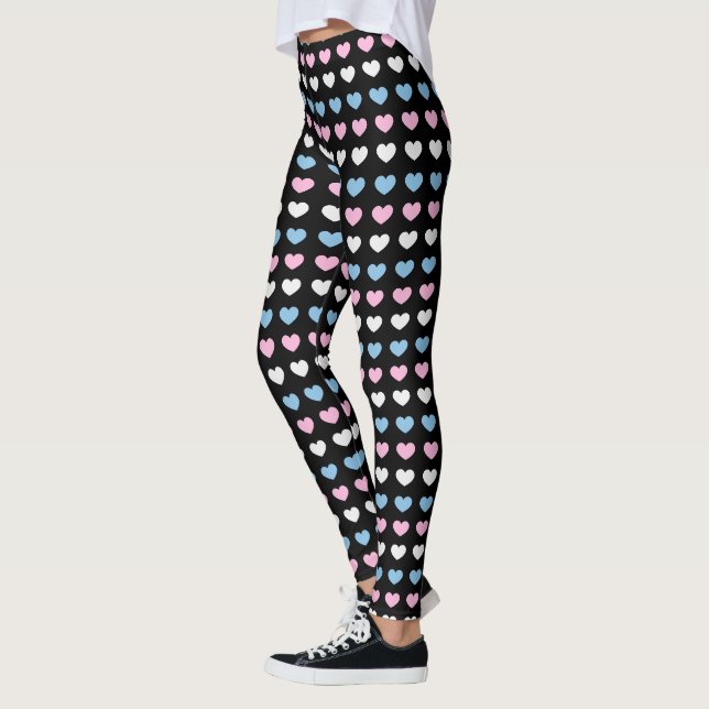 Transgender-Herzen-Muster Leggings (Links)