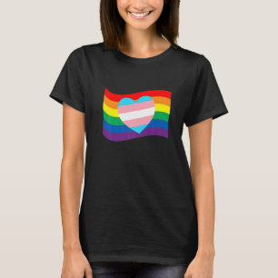 Transgender-Herzflagge Lgbtq Schwulenrechte Stolz T-Shirt