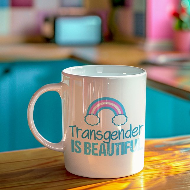 Transgender ist ein schöner Regenbogen Tasse (Von Creator hochgeladen)